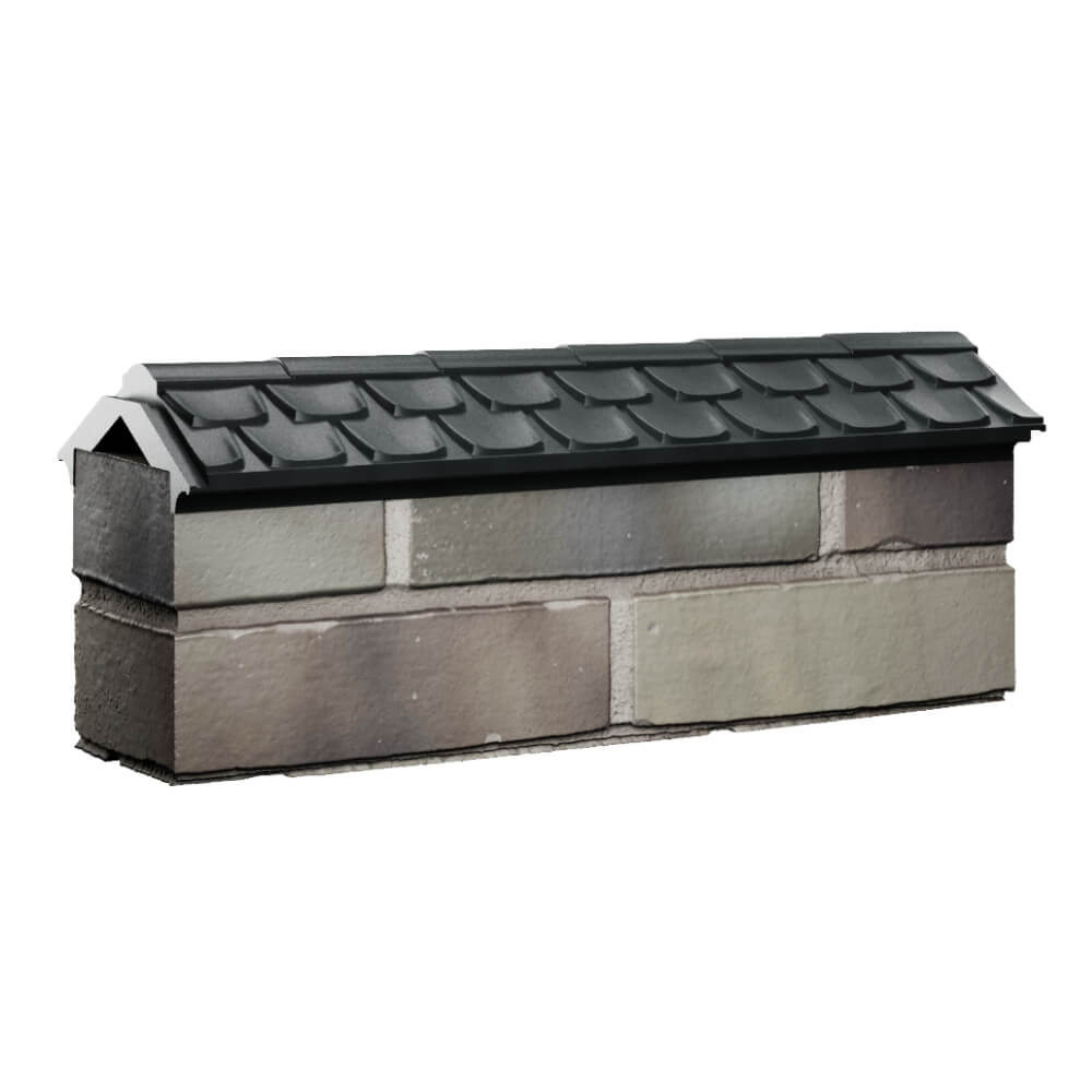 Парапет Zking Эльбрус Черный с посадкой на 0.5 кирпича (130мм) Архангельск фото