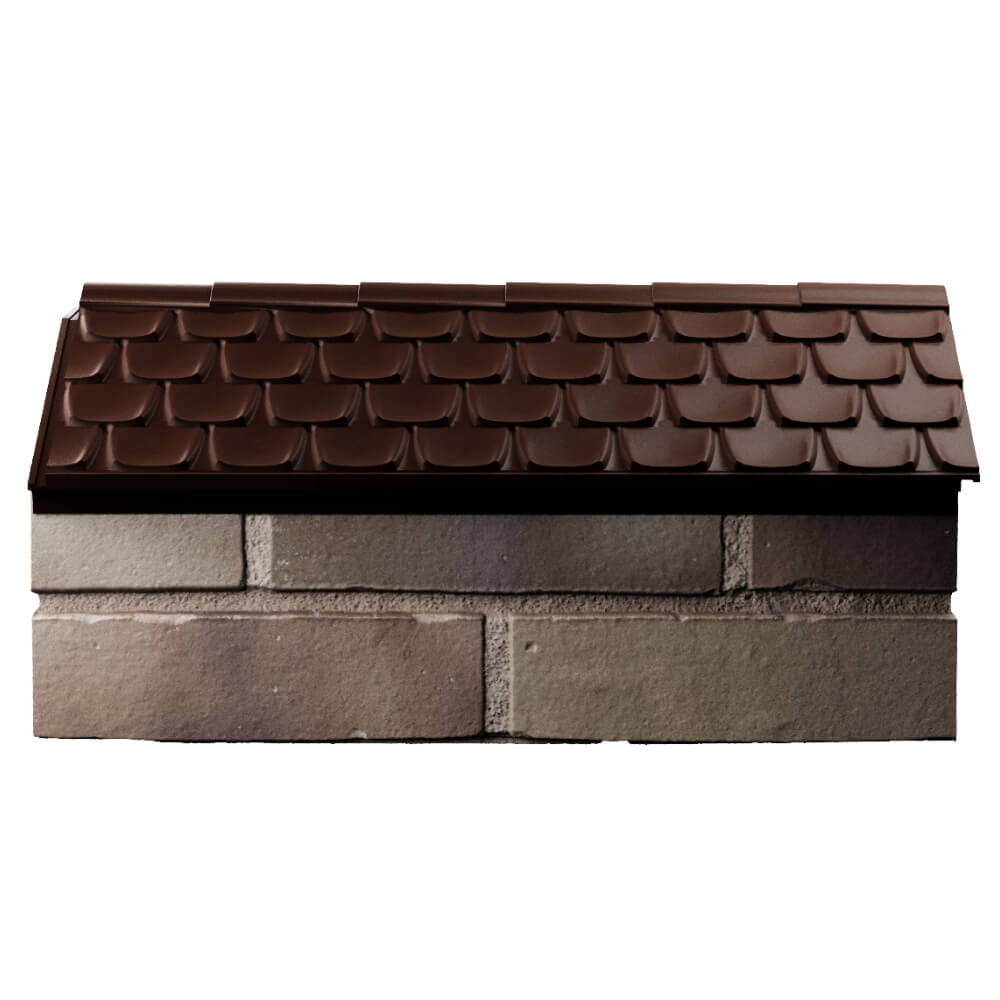 Парапет Zking Эльбрус Коричневый с посадкой на 1 кирпич (255мм) в Архангельске фото