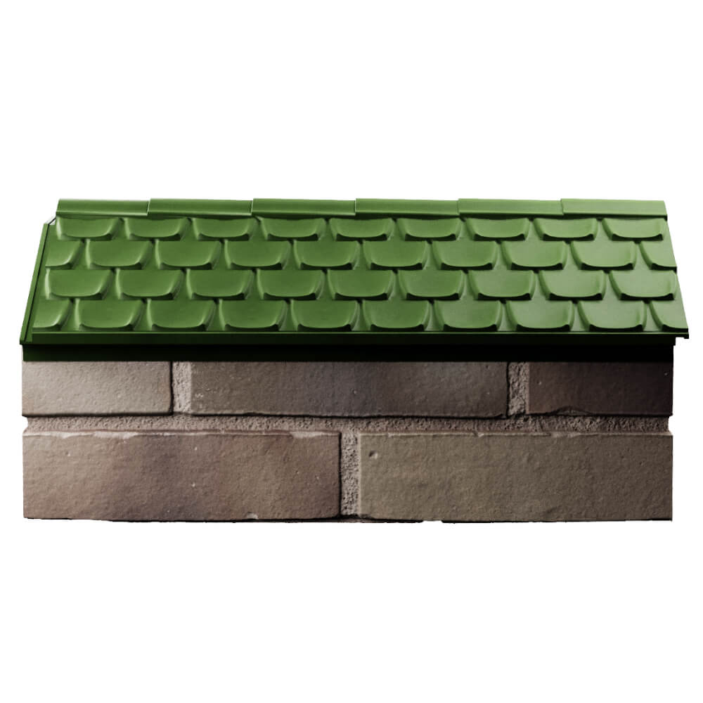 Парапет Zking Эльбрус Зеленый с посадкой на 1 кирпич (255мм) в Архангельске фото