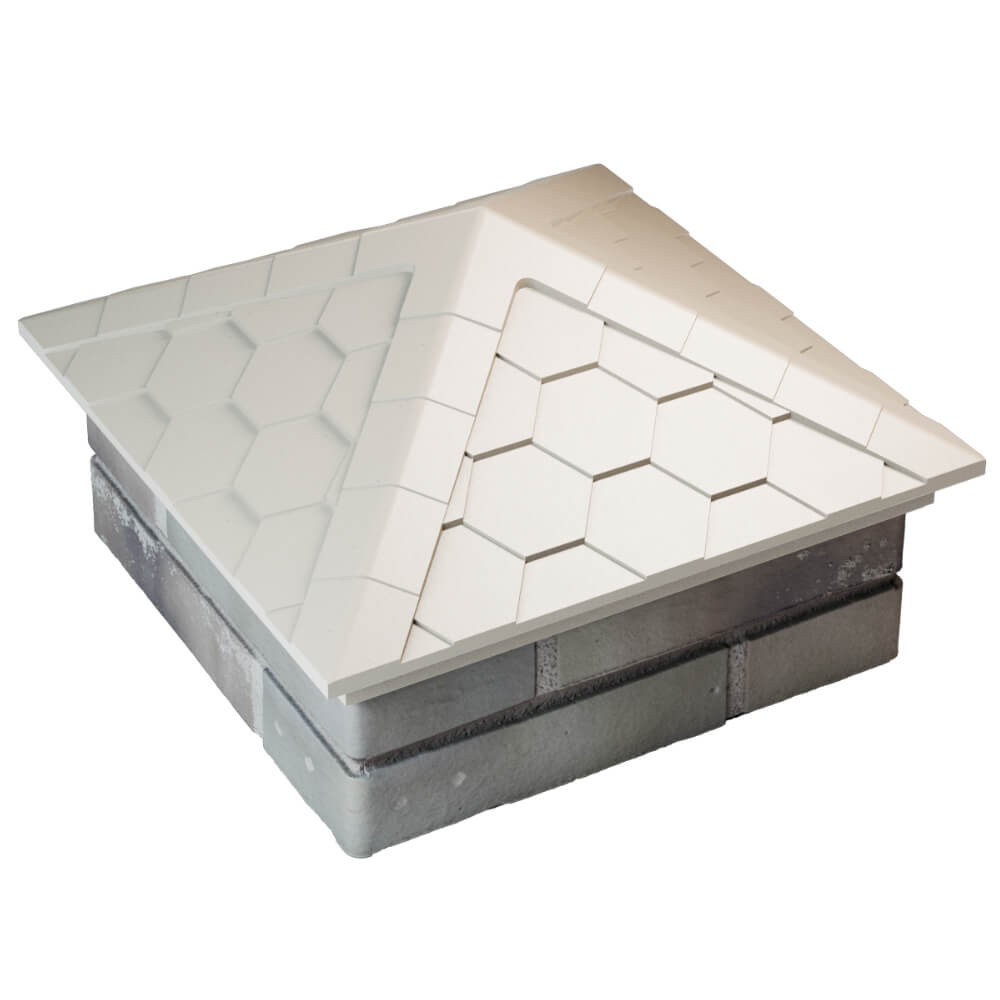 Колпак Zking Эверест Бежевый на столб 1.5х1.5 кирпича (390х390мм) в Архангельске фото