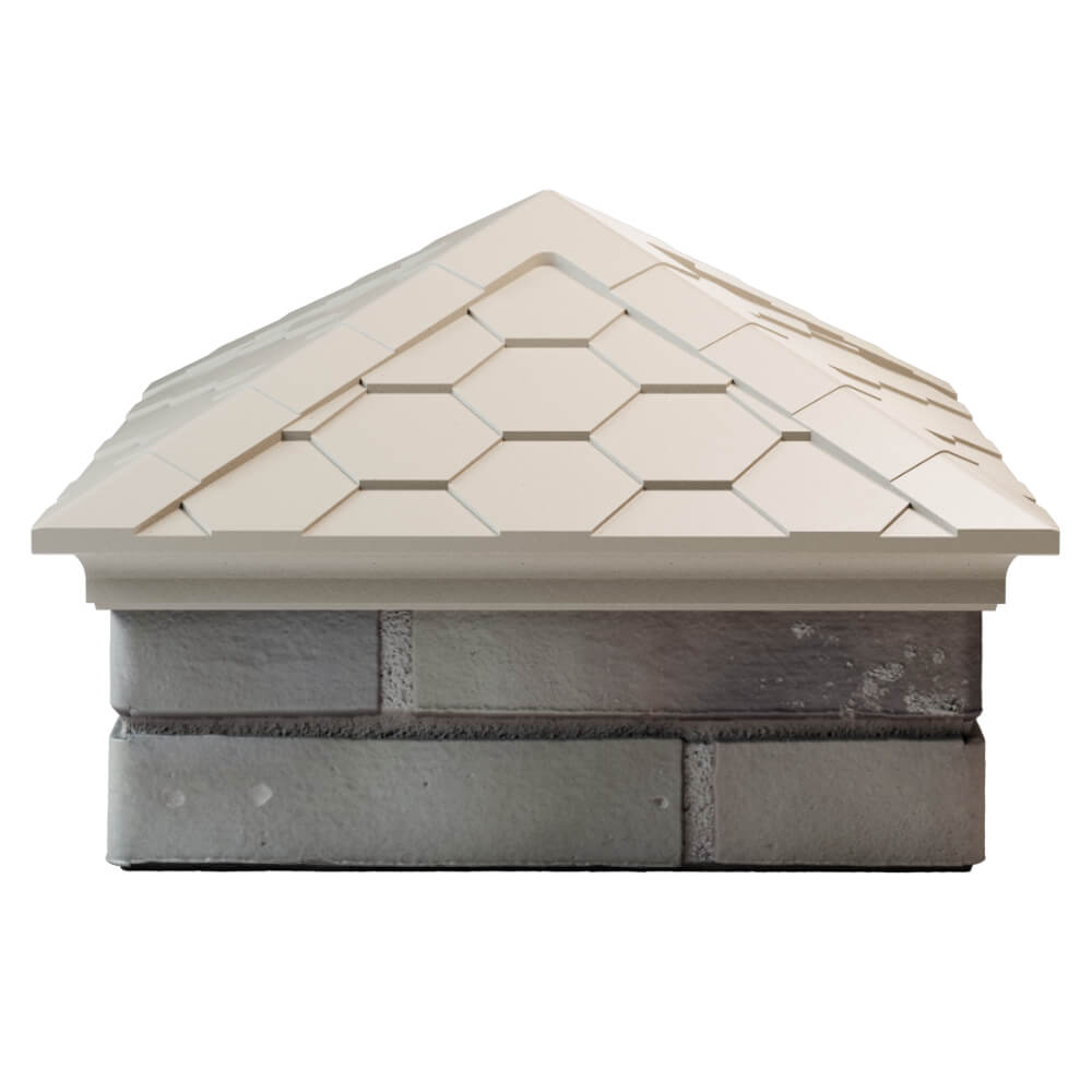 Колпак Zking Эверест Бежевый на столб 1.5х1.5 кирпича (390х390мм) Архангельск фото