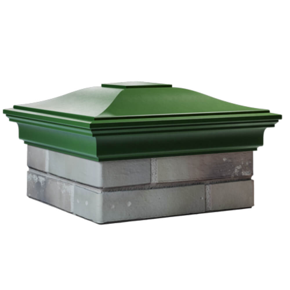 Колпак Zking Монблан Зеленый на столб 1.5х1.5 кирпича (385х385мм) в Архангельске фото