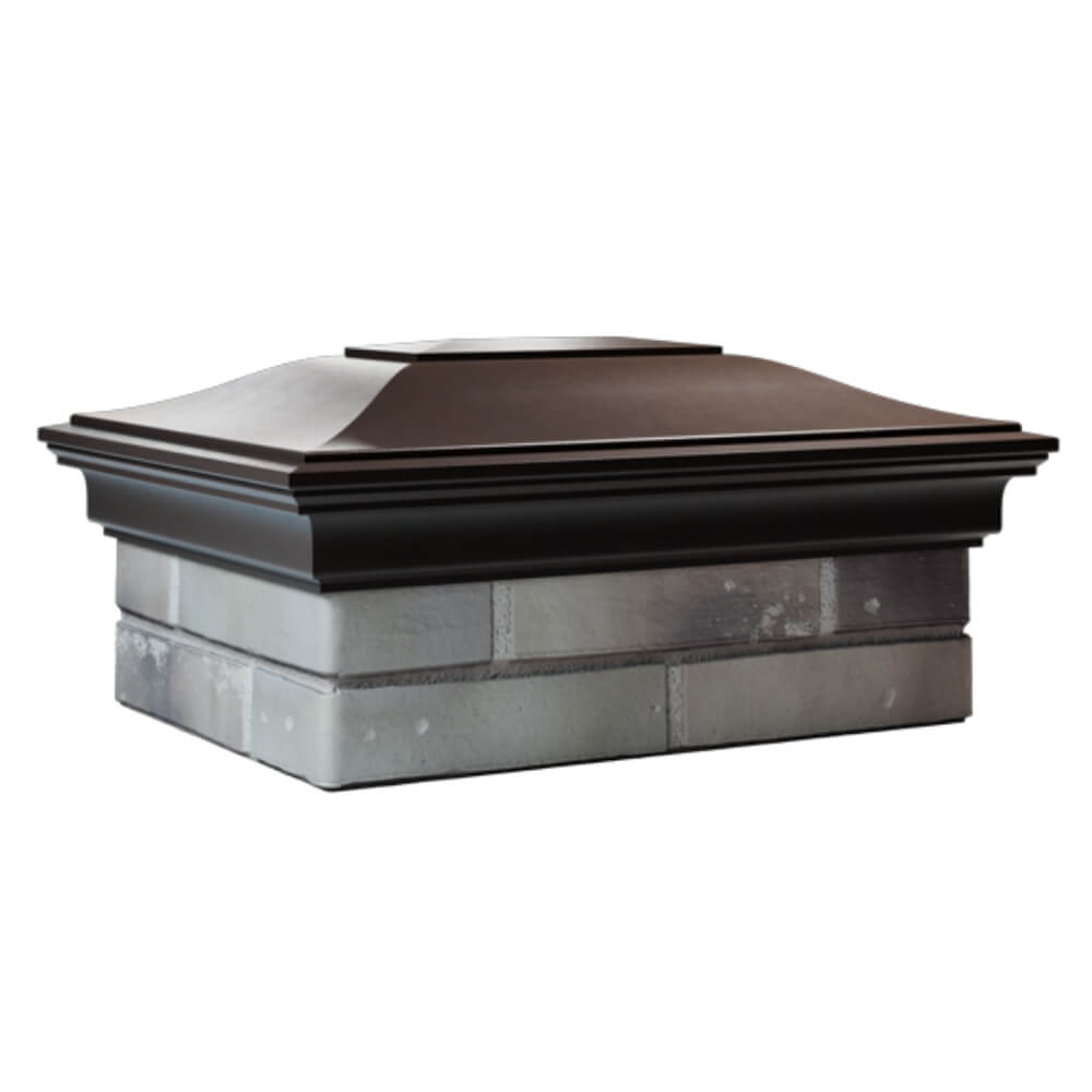 Колпак Zking Монблан Коричневый на столб 2х1.5 кирпича (515х385мм) в Архангельске фото