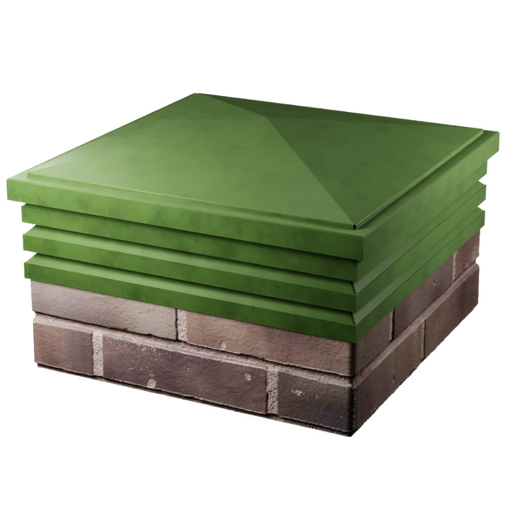 Колпак Zking Бона ХайТек Зеленый на столб 2х2 кирпича (513х513мм) в Архангельске фото