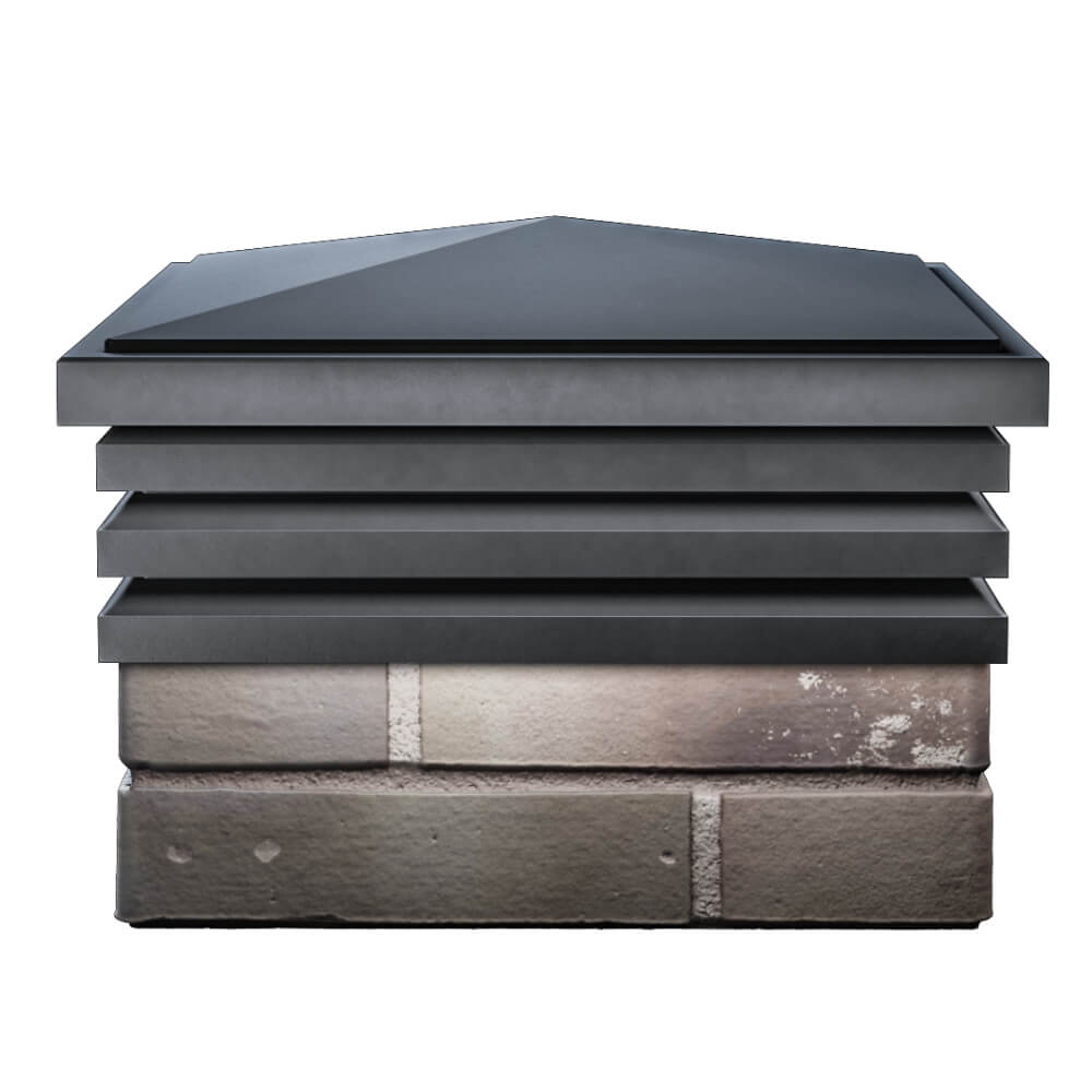 Колпак Zking Бона ХайТек Серый на столб 1.5х1.5 кирпича (385х385мм) Архангельск фото