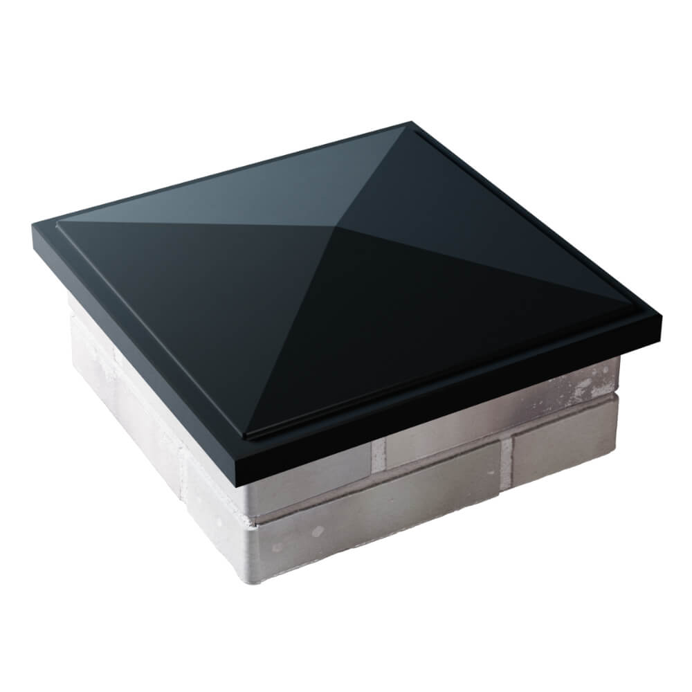 Колпак Zking БонаМоно Черный на столб 1.5х1.5 кирпича (385х385, 400х400мм) в Архангельске фото