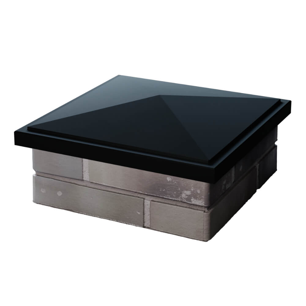 Колпак Zking БонаМоно Черный на столб 1.5х1.5 кирпича (385х385, 400х400мм) в Архангельске фото