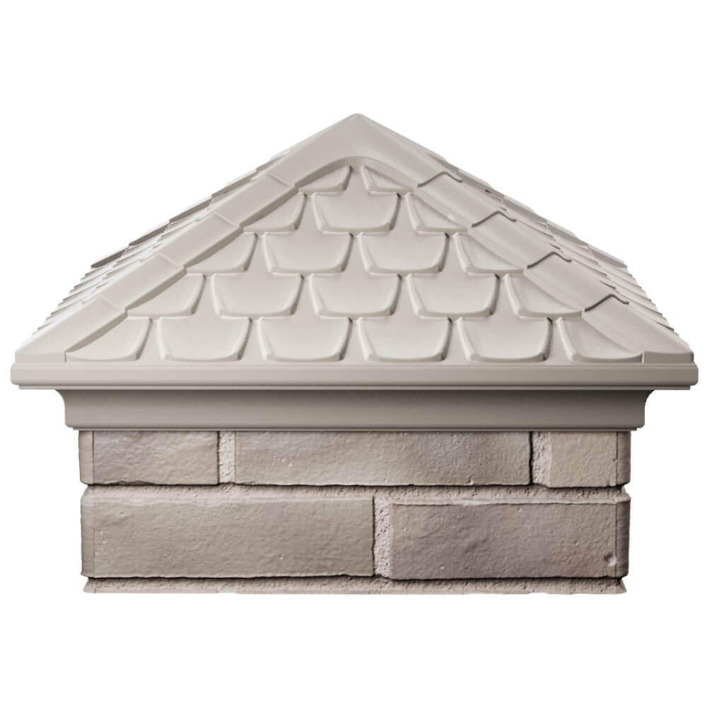 Колпак Zking Эльбрус Бежевый на столб 1.5х1.5 кирпича (385х385мм) Архангельск фото