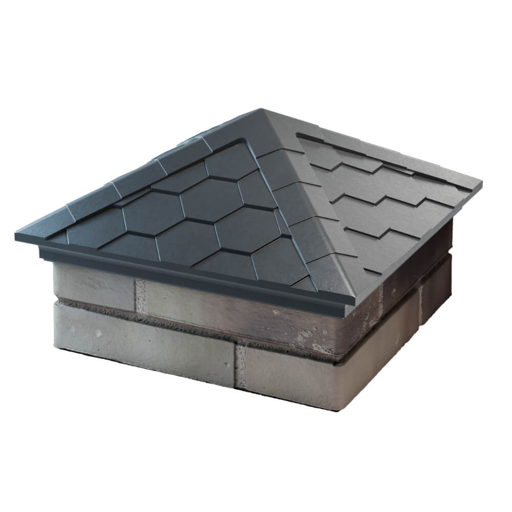 Колпак Zking Эверест Серый на столб 1.5х1.5 кирпича (390х390мм) в Архангельске фото