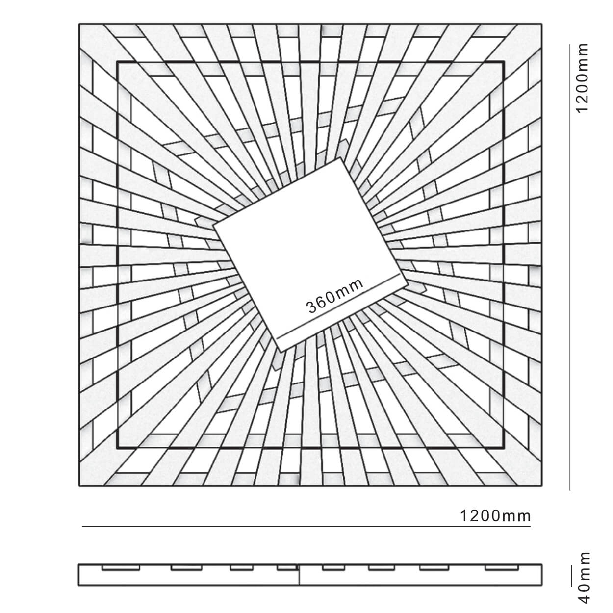 Приствольная решетка для дерева ZKING ATMOSPHERE 1.2х1.2м Черная в Архангельске фото