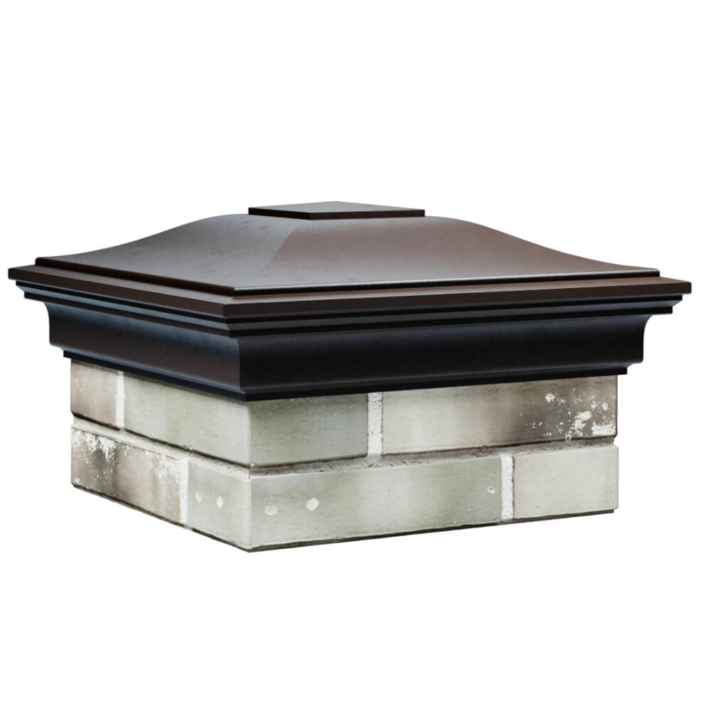 Колпак Zking Монблан Коричневый на столб 1.5х1.5 кирпича (385х385мм) в Архангельске фото