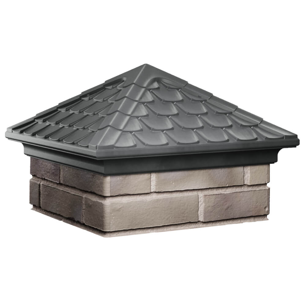 Колпак Zking Эльбрус Серый на столб 1.5х1.5 кирпича (385х385мм) в Архангельске фото