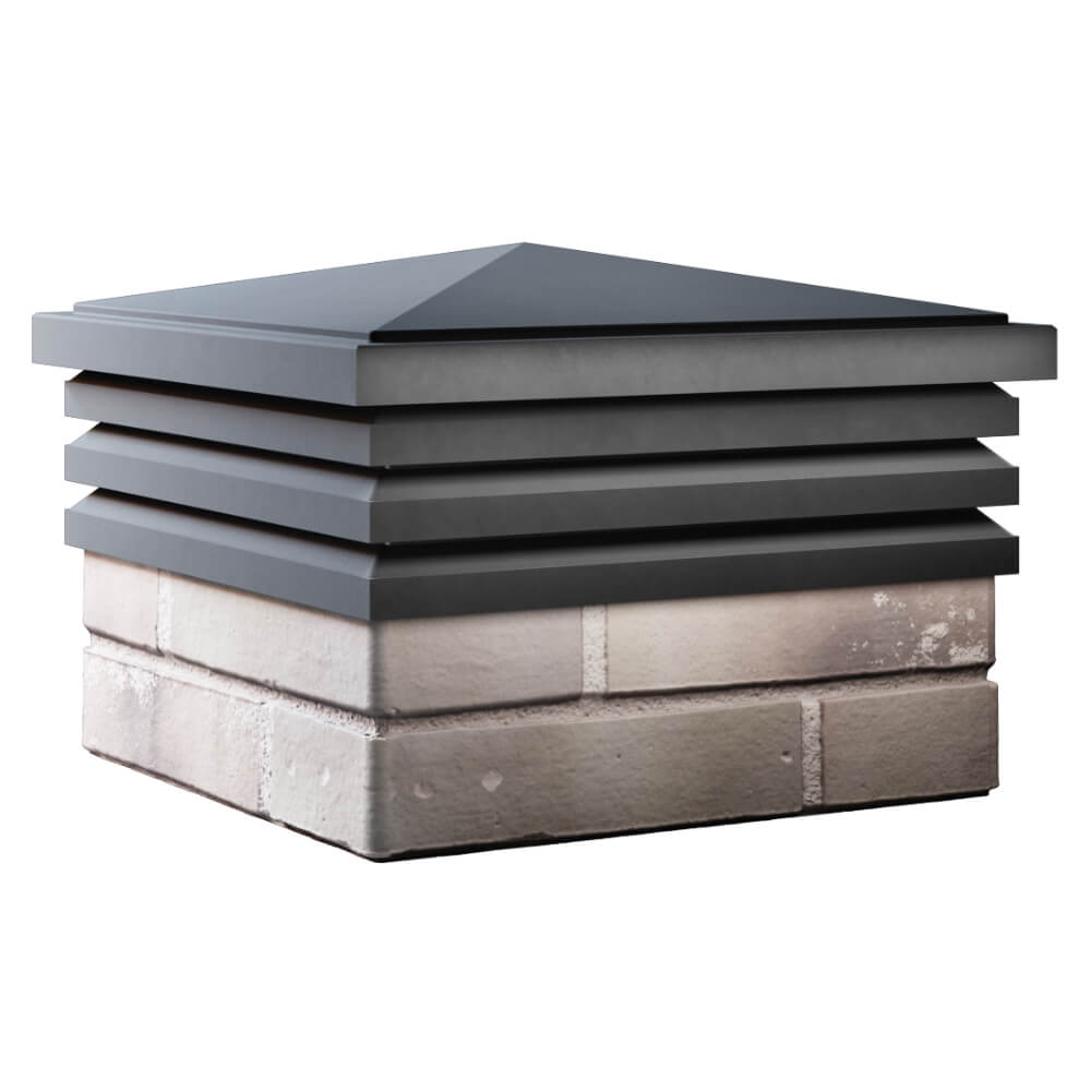 Колпак Zking Бона ХайТек Серый на столб 1.5х1.5 кирпича (385х385мм) в Архангельске фото