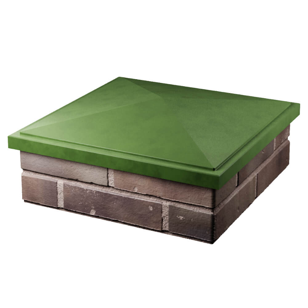 Колпак Zking БонаМоно Зеленый на столб 2х2 кирпича (515х515, 530х530мм) в Архангельске фото