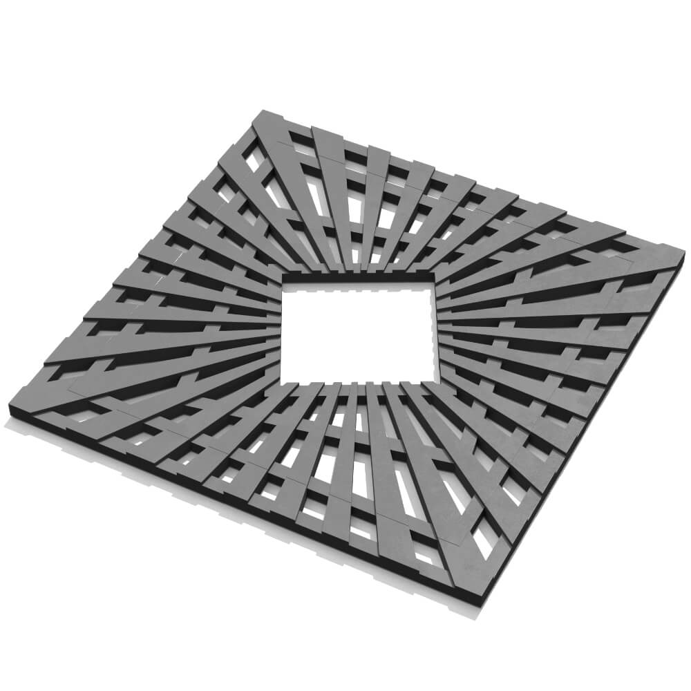 Приствольная решетка для дерева ZKING ATMOSPHERE 1.2х1.2м Серая в Архангельске фото