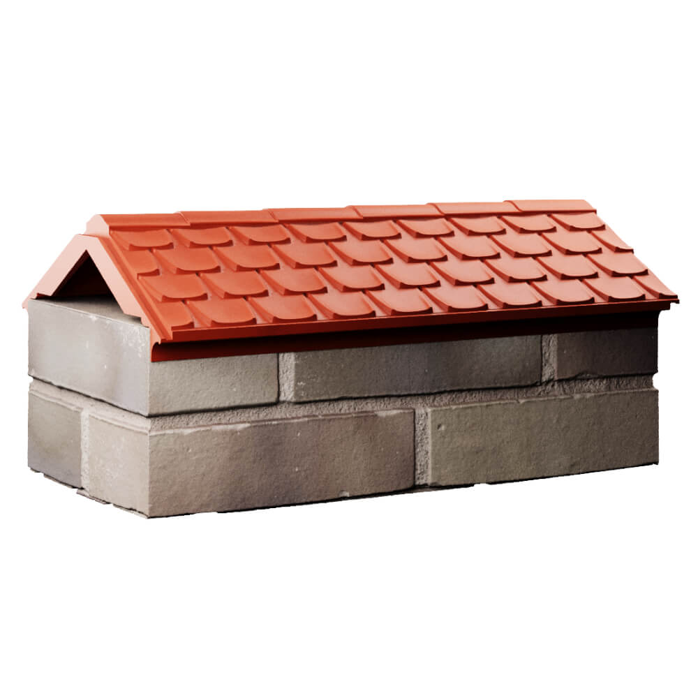 Парапет Zking Эльбрус Красный с посадкой на 1 кирпич (255мм) Архангельск фото