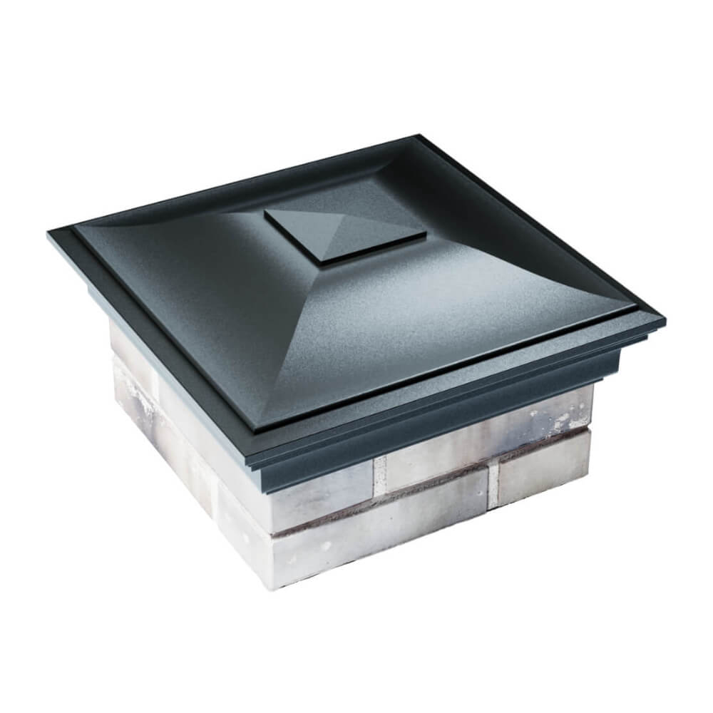 Колпак Zking Монблан Черный на столб 1.5х1.5 еврокирпича 0.7НФ (355х355мм) в Архангельске фото