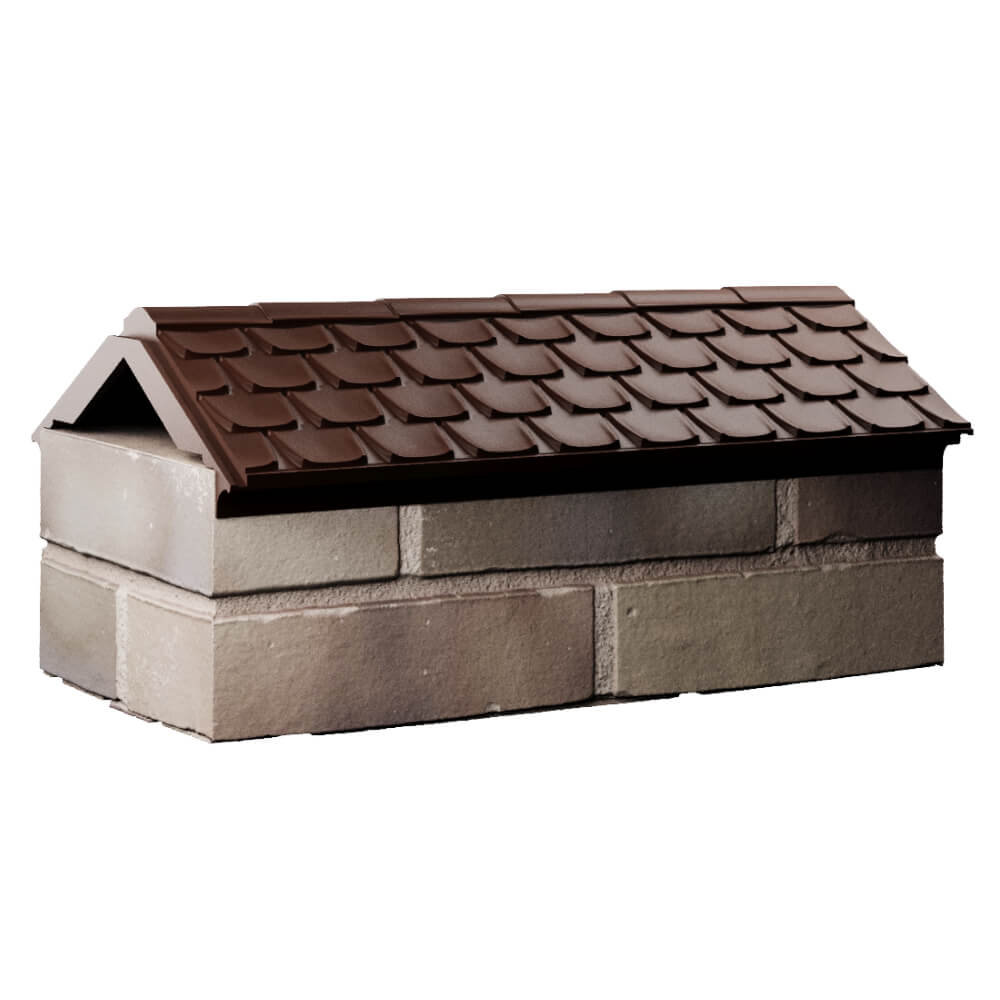 Парапет Zking Эльбрус Коричневый с посадкой на 1 кирпич (255мм) Архангельск фото