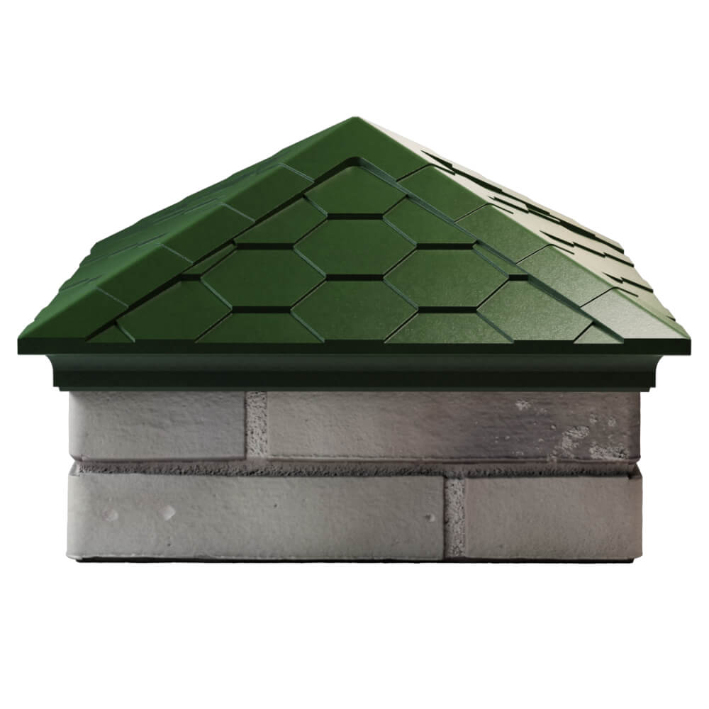 Колпак Zking Эверест Зеленый на столб 1.5х1.5 кирпича (390х390мм) Архангельск фото